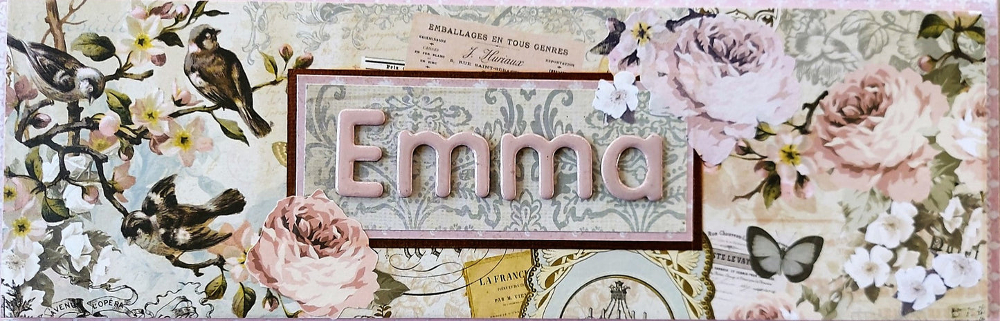 decorative, roses, butterflies, name plaque, birds
Australian made