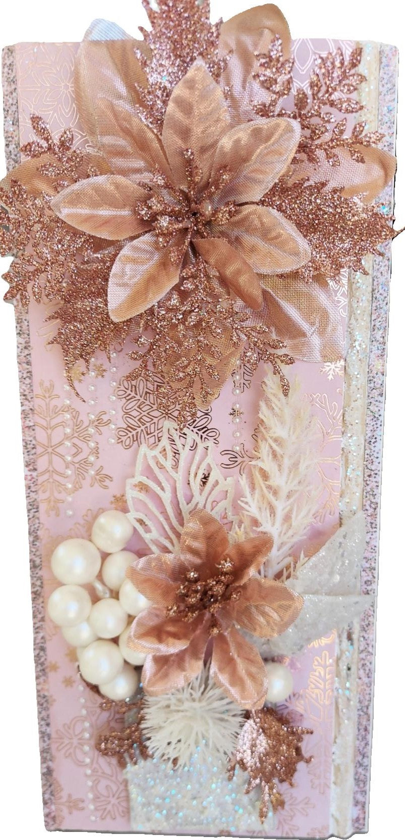 Christmas Plaque ... Rose Pink