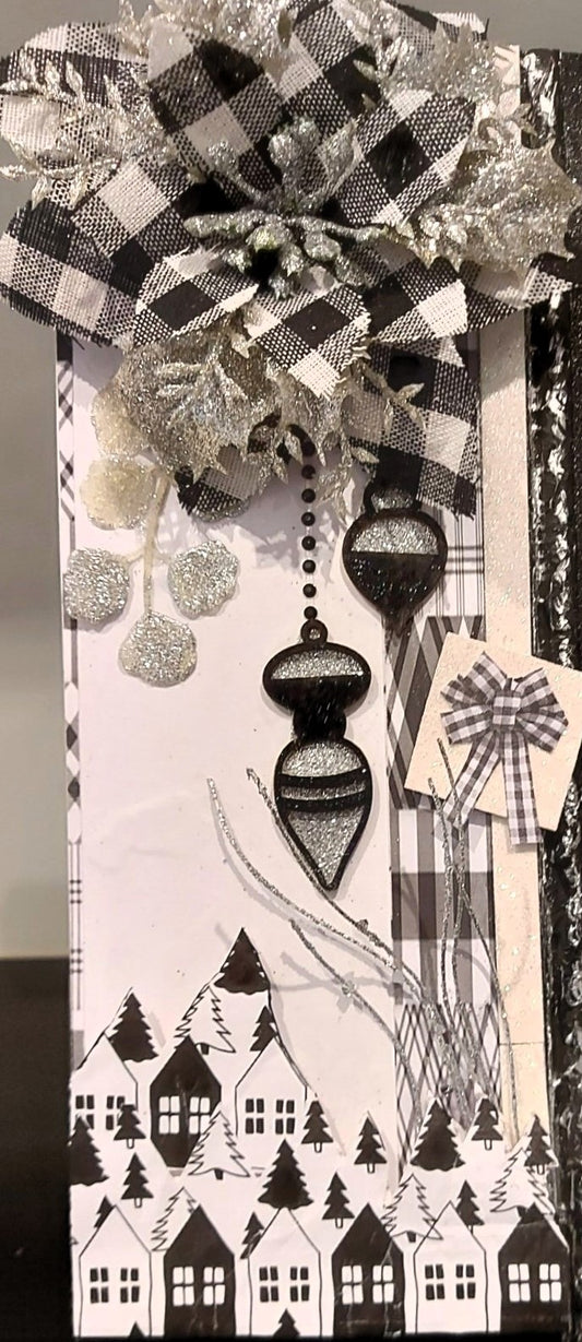 Christmas Plaque ... Black White