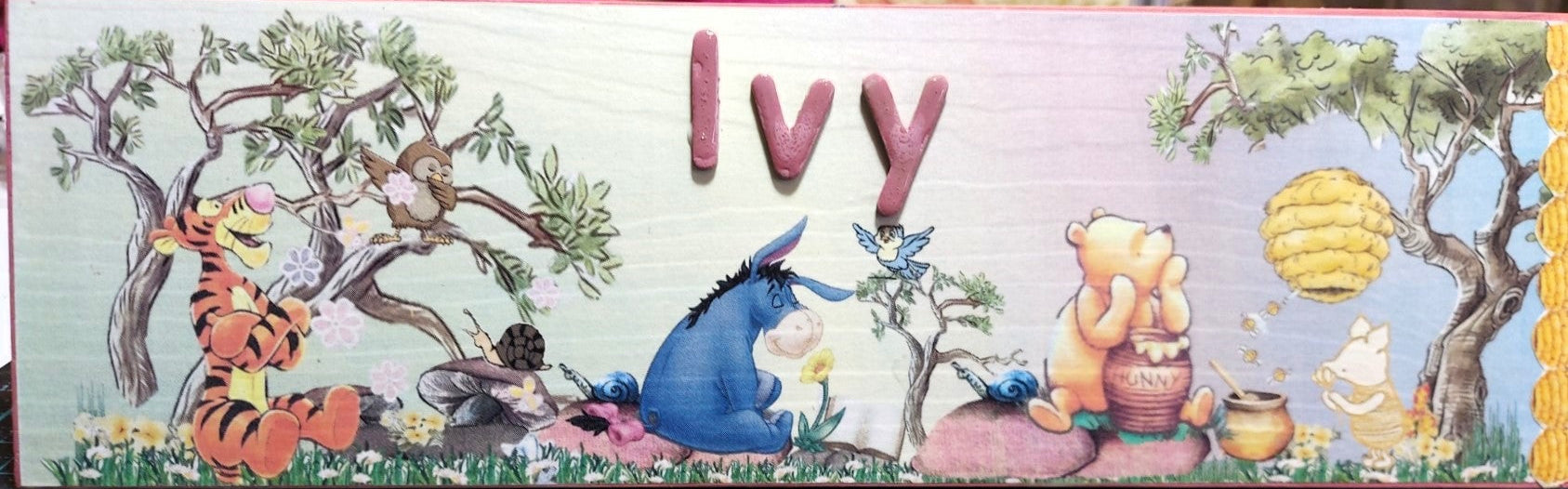 winnie, pooh, piglet, eeyore,  tigger, bees, honey, pot, tree,