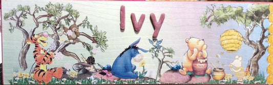 winnie, pooh, piglet, eeyore,  tigger, bees, honey, pot, tree,